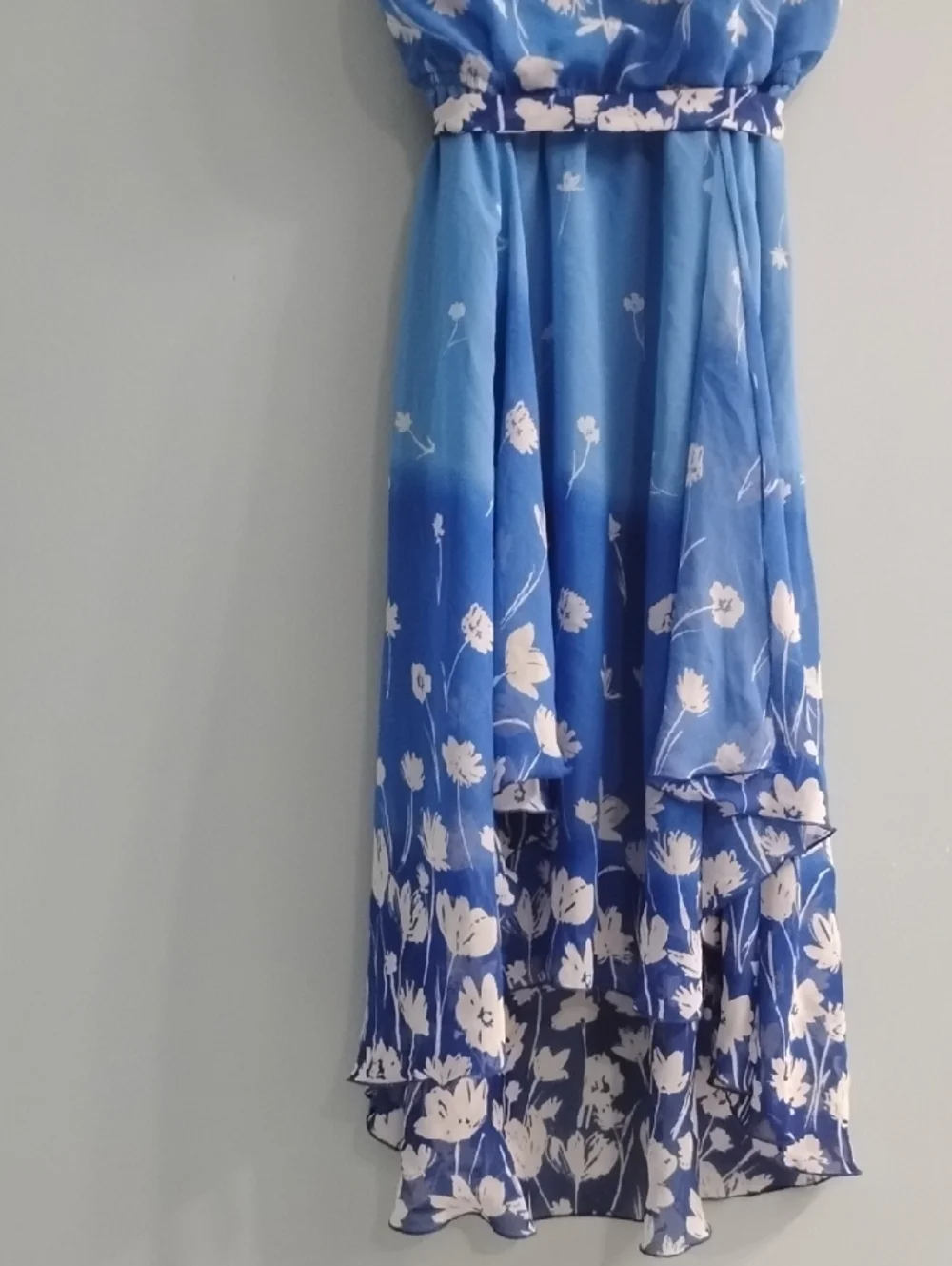 Rabbit Rabbit Rabbit Blue Floral High-Low Dress Size 6 - Picture 4 of 6